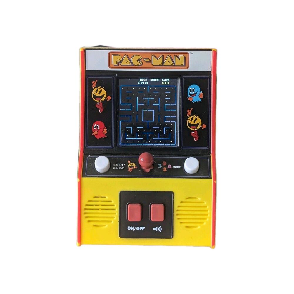 Pac-Man Retro Hand Held Mini Electronic Arcade Game Works No Batteries Included